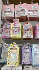 (สินค้าส่งจากไทย) เล็บปลอมเด็ก Kids Nails เล็บปลอม ลายการ์ตูน น่ารักๆ สําหรับเด็กผู้หญิง แพ็ค 12ชิ้น