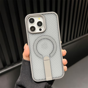 Lereach khung trường hợp đối với Apple iPhone 16e 16 Pro Max 16pro được xây dựng trong đứng Ốp lưng điện thoại làm mát