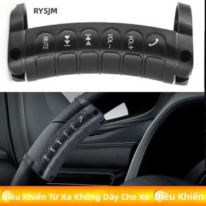 Đa Năng 6 Phím AD Bluetooth Không Dây Tương Thích Điều Khiển Vô Lăng Ô Tô Màu Đen ABS Đa Phương Tiện Điều Khiển Từ Xa Cho Đài Phát Thanh Đầu DVD