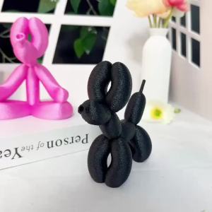 The plastic statue of the balloon dog in meditation is not easy to break and is a perfect home decoration for holidays