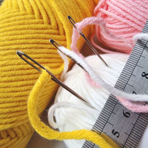 15PCS DIY Craft Tools Large Eye Needles Steel Embroidery Cross Stitch Knitting Yarn Sewing Hand Crochet Hook Set Kit