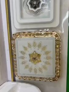 Đèn Mâm Pha Lê Ốp Trần Kích Thước 50x50cm Sang Trọng Hiện Đại  Đổi Màu 3 Chế Độ Sáng Đẹp Mắt - Bảo Hành 5 Năm