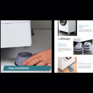 Washing Machine Anti Slip Vibration Rubber Feet Pads Noise Cancelling Mounting Washing Machine Support Prevent Moving