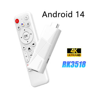 Smart TV Stick H96 MAX RK3518 Wifi6 Android 14.0 BT5.4 4K Home Media Player Voice Assistant Android TV Stick 2GB 8GB 16GB