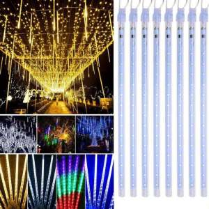 50cm Solar Meteor Shower Rain Lights LED Outdoor Waterproof Icicle Fairy String Lights for Home Garden Christmas Decoration