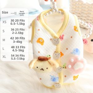 Cotton Pet Clothes for Dogs And Cats Teddy Small Dogs Pet Footprint Print Cotton Vest Spring Autumn Season Pet Apparel