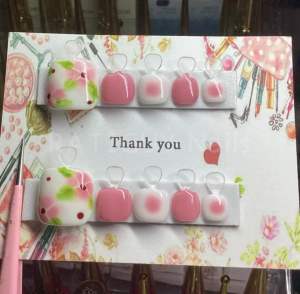 เล็บเจลแท้100% สีชมพูหวานๆ วาดลายดอกซากุระ🌸🌷