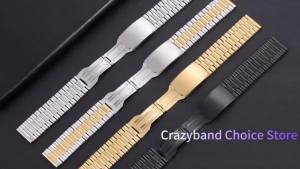 Dây Đeo Đồng Hồ Bằng Thép Không Gỉ Đa Năng 18/20/22mm Dây Đeo Kim Loại Dành Cho Seiko Citizen Omega Tudor Tissot Mido - Dây Đeo Cổ Tay Có Khóa Gấp Phong Cách Doanh Nhân