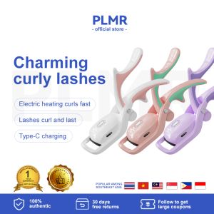 PLMR Electric Eyelash Curler: Heated Eyelash Curl Long-lasting Curl Portable Type-C Rechargeable