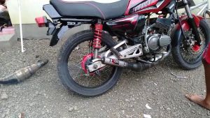 Knalpot Motor 2 Tak Rx King Rx Spesial Rxz Kolong Kobra plat karat