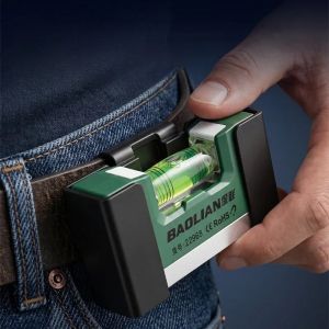 Portable Strong Magnetic Mini Level Tool - Bubble Spirit Level for Building Plumbing Electrical Installation - Buckle Accessorie