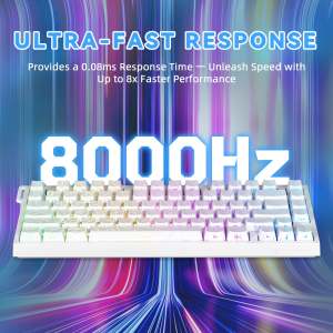 ATTACK SHARK | ATTACK SHARK R82HE High-Performance Magnetic Axis Keyboard 8K Rate 0.08ms Latency 0.005mm RT Accuracy 75% Layout Five-Layer