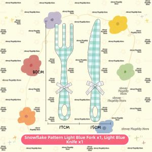 ZLVOEY | Grid Pattern Cutlery Photo Prop Giant