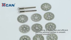 Bộ Dụng Cụ Gồm 10 Lưỡi Cắt Phủ Kim Cương Mini Đường Kính 22mm và 2 Chân Trục 3mm Lưỡi Cắt Mini Đa Năng