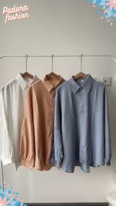 Áo sơ mi nữ form rộng dài tay phong cách Hàn Quốc trẻ trung Padora-A633
