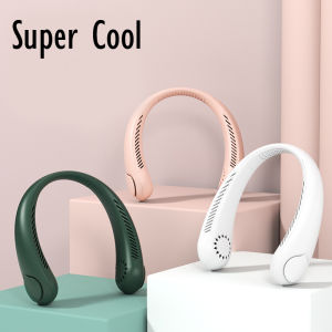Luckin Mart Rechargeable Fan USB Portable Bladeless Fan Cooling Fan Neck Fan for Home Outdoor Sports