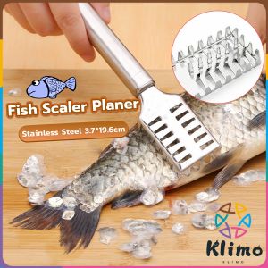 KLIMO Fish Scale Remover Stainless Steel Scaler Planer Cover Creative Kitchen Tools