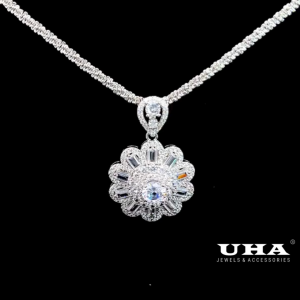M1752 Mặt và dây chuyền nữ đính đá CZ sáng lấp lánh UHA