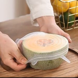 6pcs Silicone Food Cover Stretchable Airtight Lid Penutup Makanan 硅胶食物盖