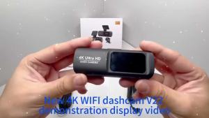 Front and rear 4K driving recorders  Wi Fi and application control G-Sensor Night vision， Wide angle loop playback Parking