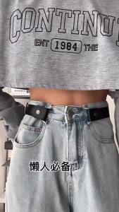 1 Pair No Buckle Belt Women Elastic Adjustable Strap No Buckle Belt for Men For Casual Work Jeans Pants Dresses Golf Waist