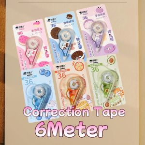 Cartoon Correction Tape for Students 6 Meter Whiteout with High-Aesthetic Smooth Erasing for Girls School Supplies Rewards