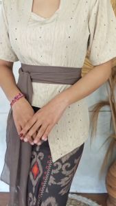 Setelan Kebaya Stretch Liora dan Bawahan Free Selendang Wisuda Modern Murah
