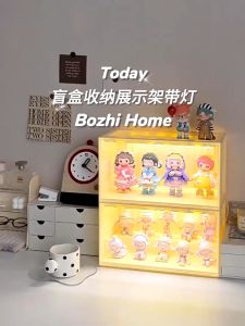 ตู้โชว์โมเดล กล่องโชว์โมเดล ขนาด 35.1*17*19cm พร้อมไฟ LED