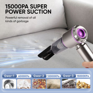 Handheld Car Vacuum Cleaner 4-In-1 Vacuum Cleaner 15000Pa Air Dust Collector 3-Speed Adjustable 120 Watt Powerful Vacuum Cleaner With Power Level Display And Multi-Nozzle For Car Home Office Pets