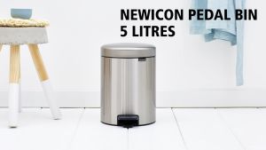 Brabantia ถังขยะ สแตนเลส แบบเหยียบ 5ลิตร Pedal Bin New Icon 5L Matt Black