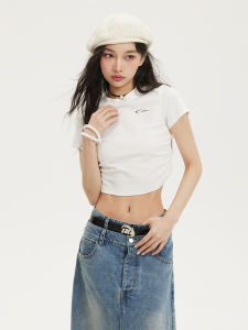 Áo Thun Tay Ngắn Xếp Ly Cơ Bản NextDawn Dành Cho Nữ Áo Thun BM Vai Vừa Vặn Cổ Tròn Mùa Hè Chất Liệu Khác