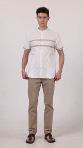 MOC Kemeja Koko Habib Jafar Lengan Pendek Pria GHAVALI-WHITE