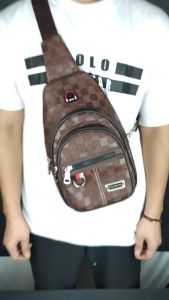 Tas Selempang Kulit PU Polo Amstar Slingbag Pria Wanita Tas Pundak