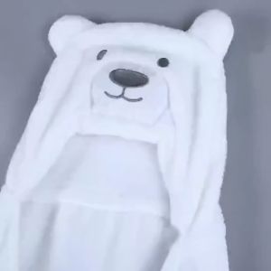 IsALifestyle Hoodie Blanket for Newborn Baby Fleece Cute Animal Cartoon Style Hooded Receiving Soft Bedung Bayi Topi CH