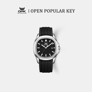 OPK watch for men original waterproof fashion oval dial silicon strap calendar luminous men wathes
