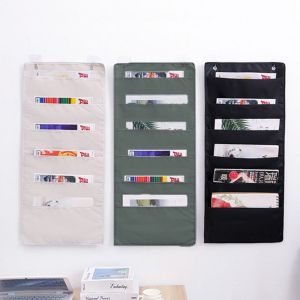 MNTT Wall Mounted Wall Hanging Storage Bags Multi-Layer 3/6/9 Pockets Hanging File Folder Multi-purpose Space Saving Suspended Document Pouch Keys