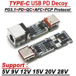 PD3.1 140W 5A USB TYPE-C to DC PD Decoy Fast Charging USB Power Delivery 28V 20V 15V 12V 9V 5V Voltage Triggers Notebook charger
