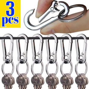 3PCS Gourd Buckle Keychains Climbing Hook Stainless Steel Car Strong Carabiner Shape Keychain Accessories Metal Key Chain Ring