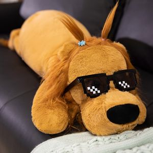 JOJO CASTLE Giant 40/70/90/120cm Simulation Lying Lion Plush Toy Stuffed Soft Animal Lion Pillow Kawaii Lion Sofa Bed Cushions Doll Children Kids Birthday Gift