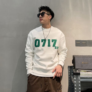 Loose Fit Long Sleeve round Neck Hoodie Korean Style Casual Comfortable Cotton Sweatshirt for Men Spring Autumn Fashion Trend