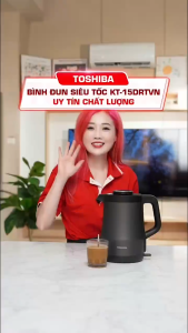 Ấm đun | Bình đun siêu tốc chống tràn Toshiba KT-15DRTVN(H) Đen | KT-15DRTVN(W) Trắng - Bảo Hành Chính Hãng 12 Tháng