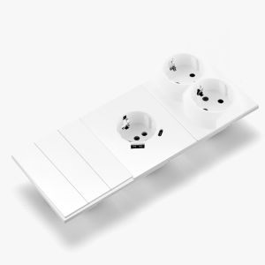 Skin Sensation USB A+C Wall Socket Embedded Power Sockets Skin Feel Paint Rocker Switch Button Light Switch Integrated Panel