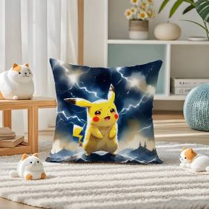 Bandai | Pokemon Lugia Anime Plush Pillow Cover Soft Short Plush Cushion Cover For Sofa Bedroom Home Decor Gift Decoration