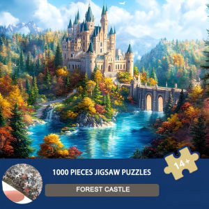 500/1000/1200/2000PCS Jigsaw Puzzle Forest Castle Majestic Landscape Art For Adults Great Weekend Relaxation And Family Fun