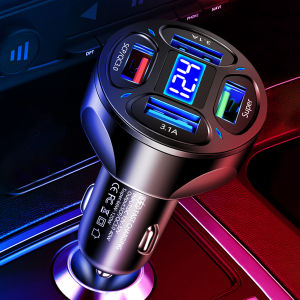 Kebidumei 66W 4 Ports USB Car Charger Fast Charging Quick Charge 3.0 QC3.0 Car Phone Charger Adapter For Phones