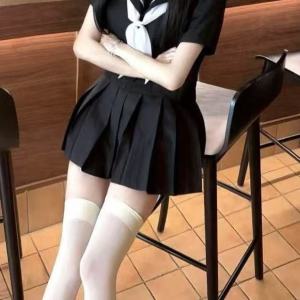 ชุดนักเรียนหญิงสไตล์ญี่ปุ่น ชุดนักเรียนสีดำ แขนสั้น แขนยาว ฤดูร้อน 2025 ชุดนักเรียนสไตล์ญี่ปุ่นที่สวมใส่สบาย