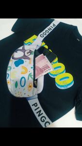 Baju Kaos 3D Waistbag Pingoo Anak Katun Combed 30s