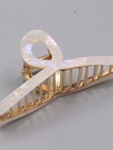 Large Size Acrylic Alloy Gradient Color Hair Claw Clip Womens Luxury Versatile Adult Hair Card Metal Hair Accessories