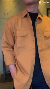 Sơ mi nam kaki 2 túi MISFIT  chất vải kaki dày dặn form slimfit thoáng mát 095