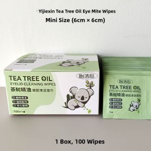 Mini Version Tea Tree Essential Oil Eye Lid Cleaning Wipes Gentle Relief for Eye Dryness And Irritation Fungus Removal